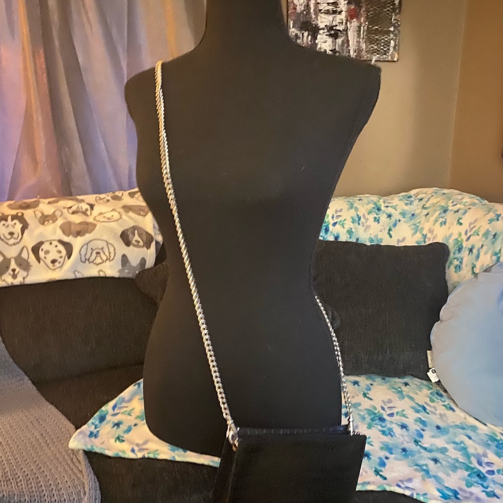 Elegant Black Coach Chain Strap Bag